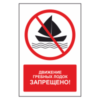 Знак безопасности "Парусным судам движение запрещено"
